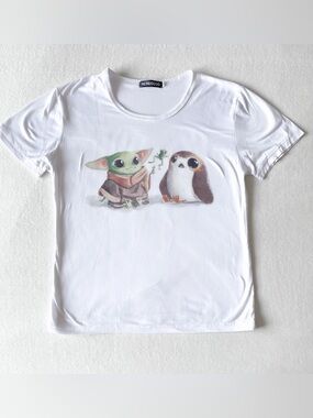 Grogu and Porg Graphic Tee